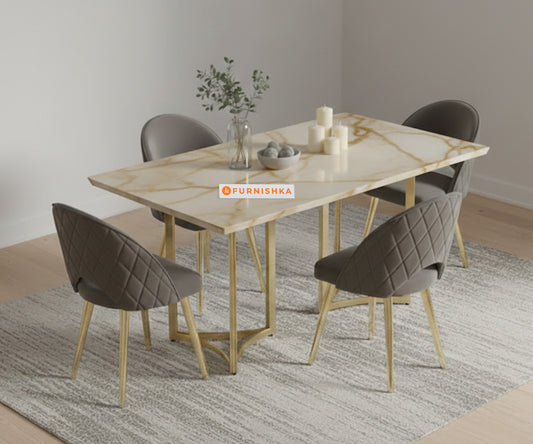 Nexus 4 Seater Dining Sets with Australian Onyx Marble Top