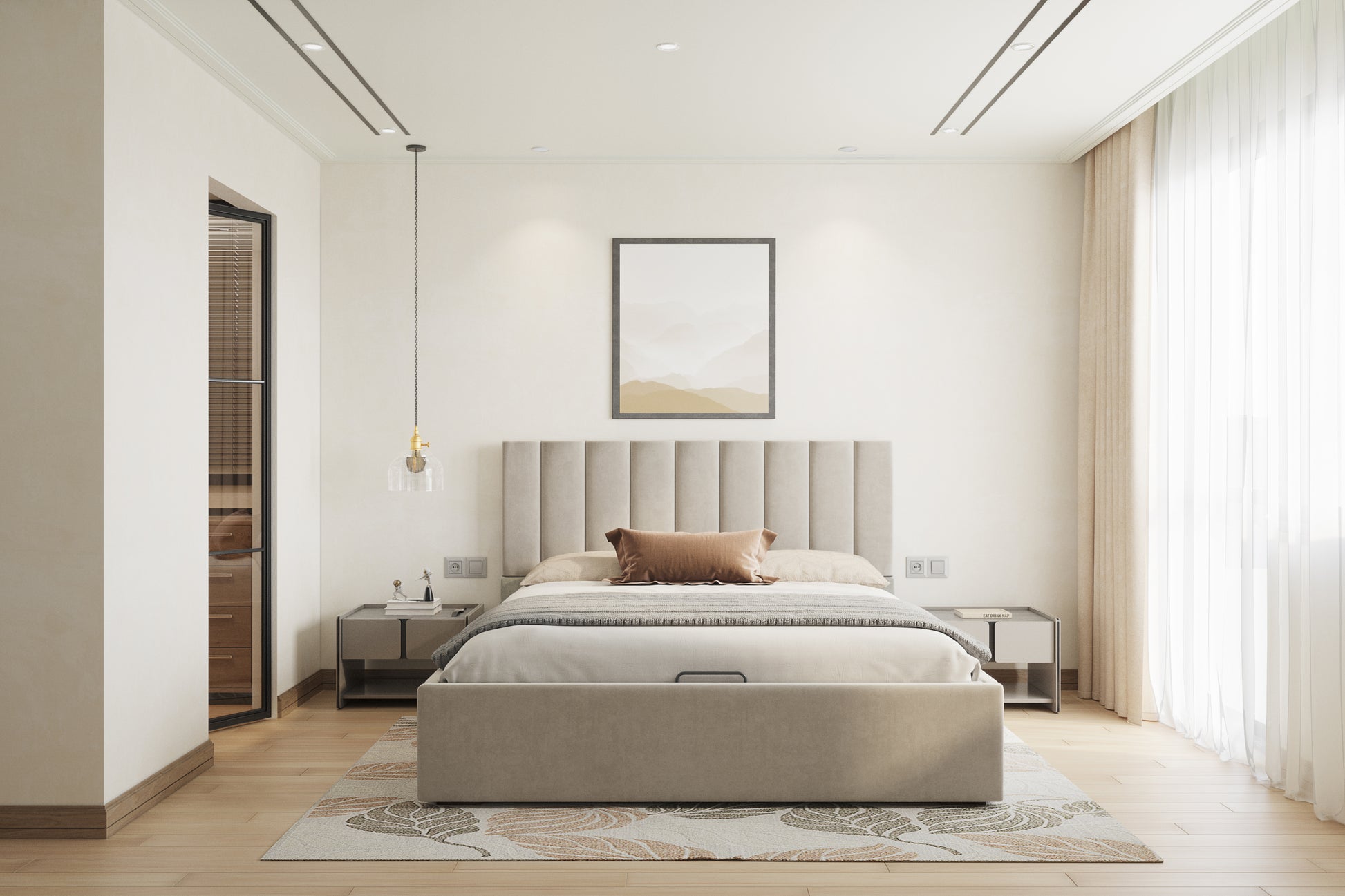 Augustus Bed (Fully Upholstered) 50+ colour options - Queen Size - Furnishka 