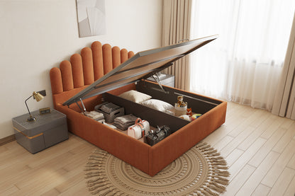 Dora Bed (Fully Upholstered) 50+ colour options - Queen Size - Furnishka 