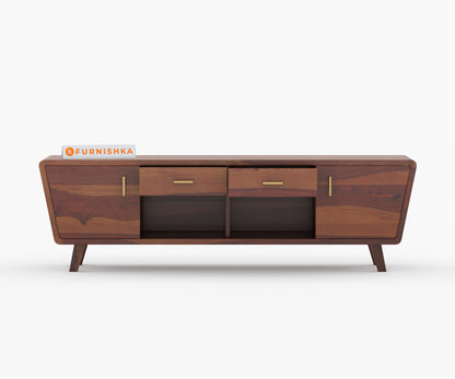 Devon Sheesham Wood Tv Cabinets with Drawers and Storage