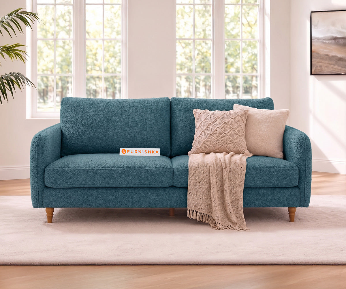 Flora 3 Seater Sofa in Vintage Aqua