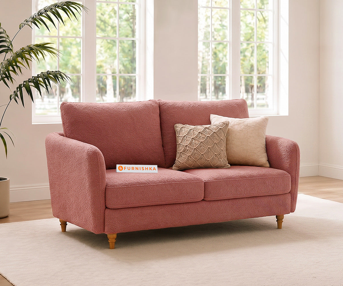 Flora 2 Seater Sofa in Iceland Clay Rose