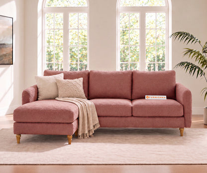 Flora 2 Seater Sectional Sofa LHS - Iceland Clay Rose