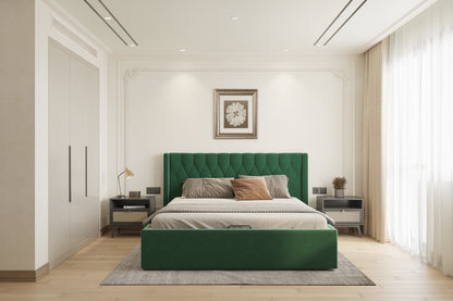 Samawi Bed (Fully Upholstered) 50+ colour options - King Size - Furnishka 