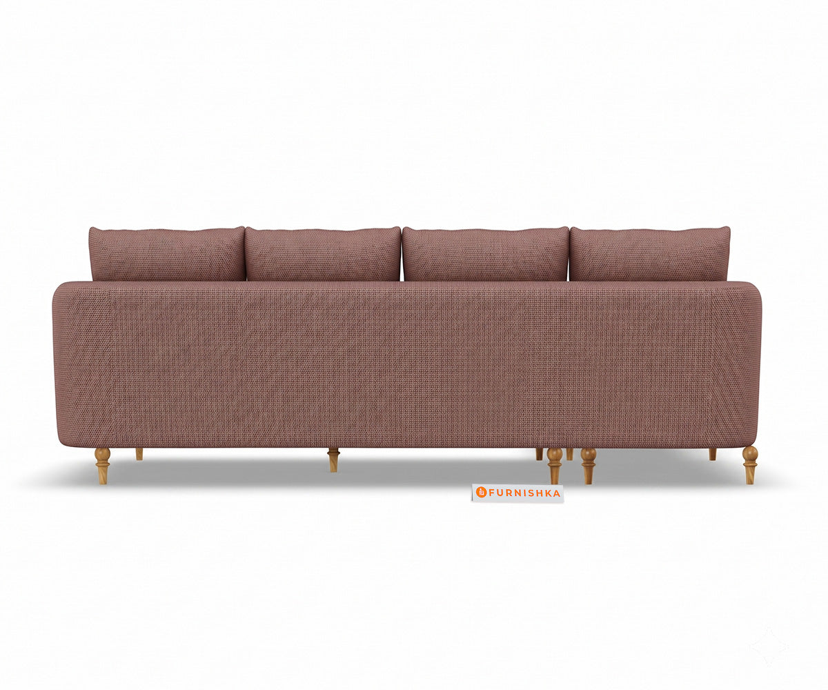 Flora 3 Seater Sectional Sofa LHS - Silver Grey