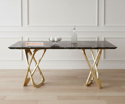 Dolce 4 Seater Dining Sets with Black Engineered Marble Top