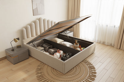 Dora Bed (Fully Upholstered) 50+ colour options - Queen Size - Furnishka 