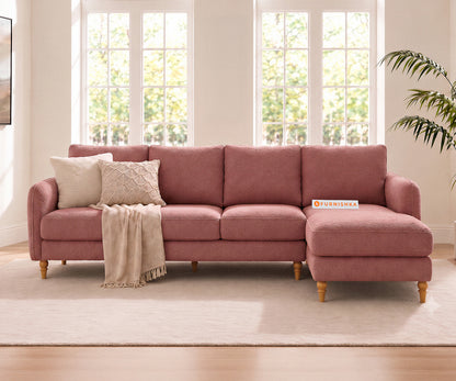 Flora 3 Seater Sectional Sofa RHS - Iceland Clay Rose