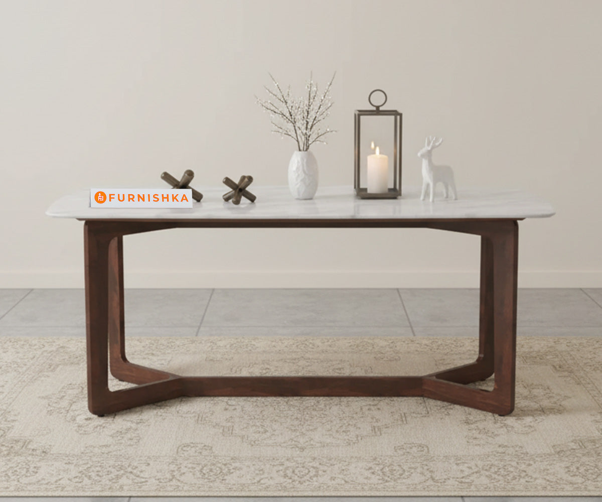 Vetra 4 Seater Dining Sets with White Engineered Marble Top