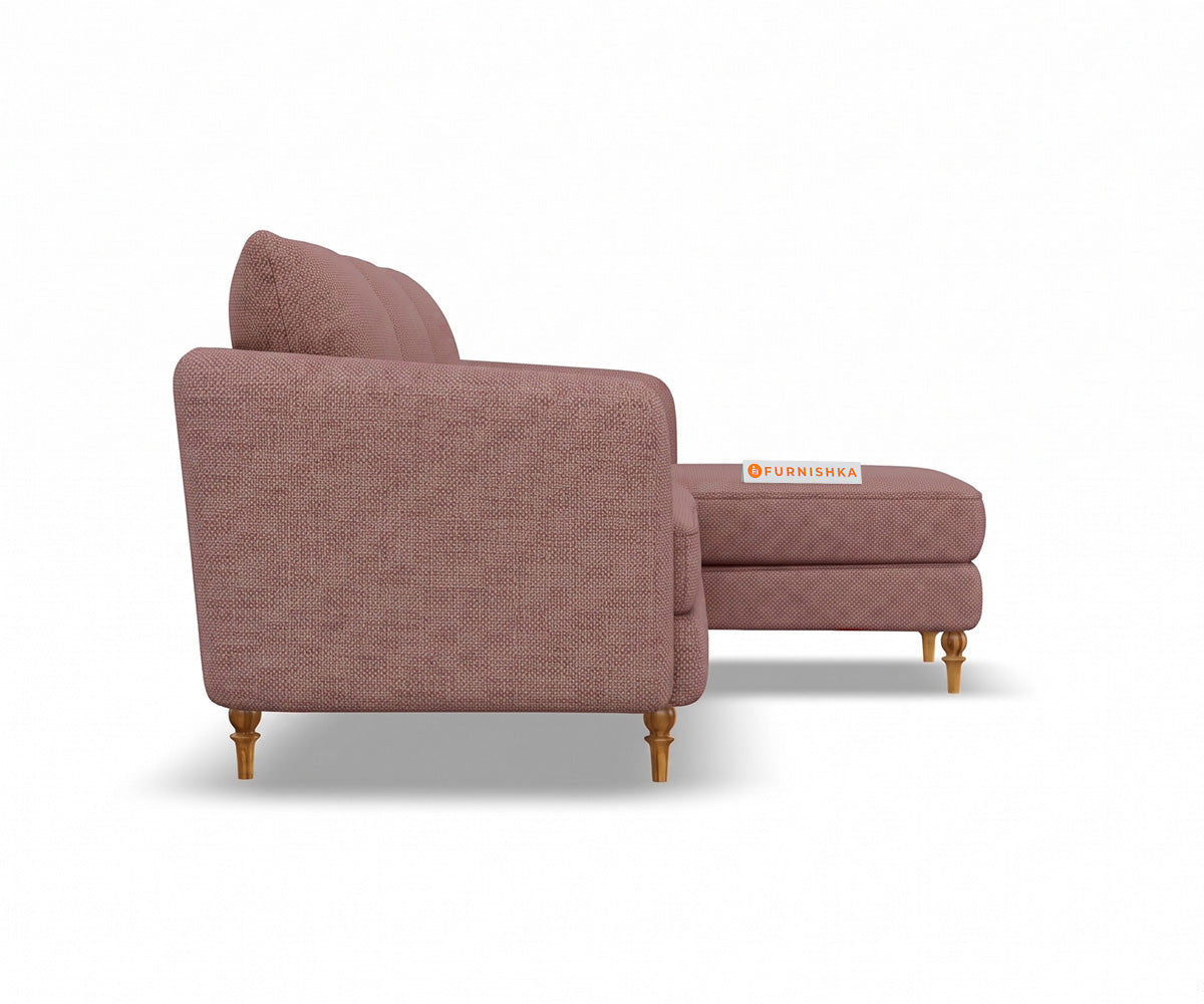 Flora 2 Seater Sectional Sofa RHS - Silver Grey