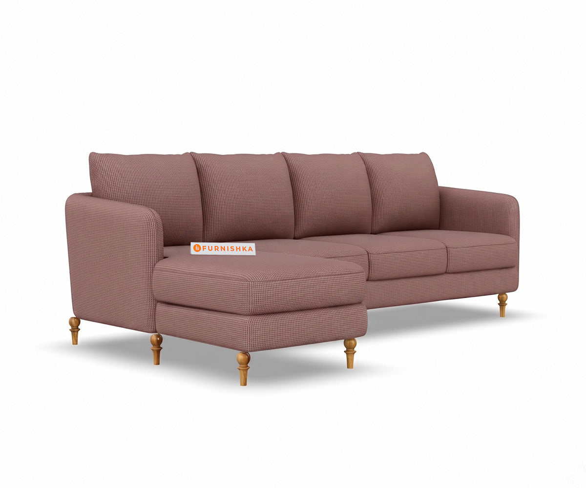 Flora 3 Seater Sectional Sofa LHS - Silver Grey