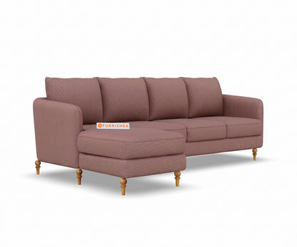 Flora 3 Seater Sectional Sofa LHS - Silver Grey