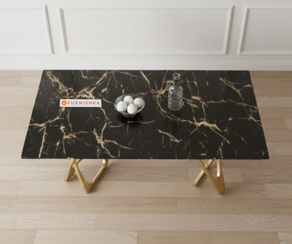 Dolce 4 Seater Dining Sets with Black Engineered Marble Top