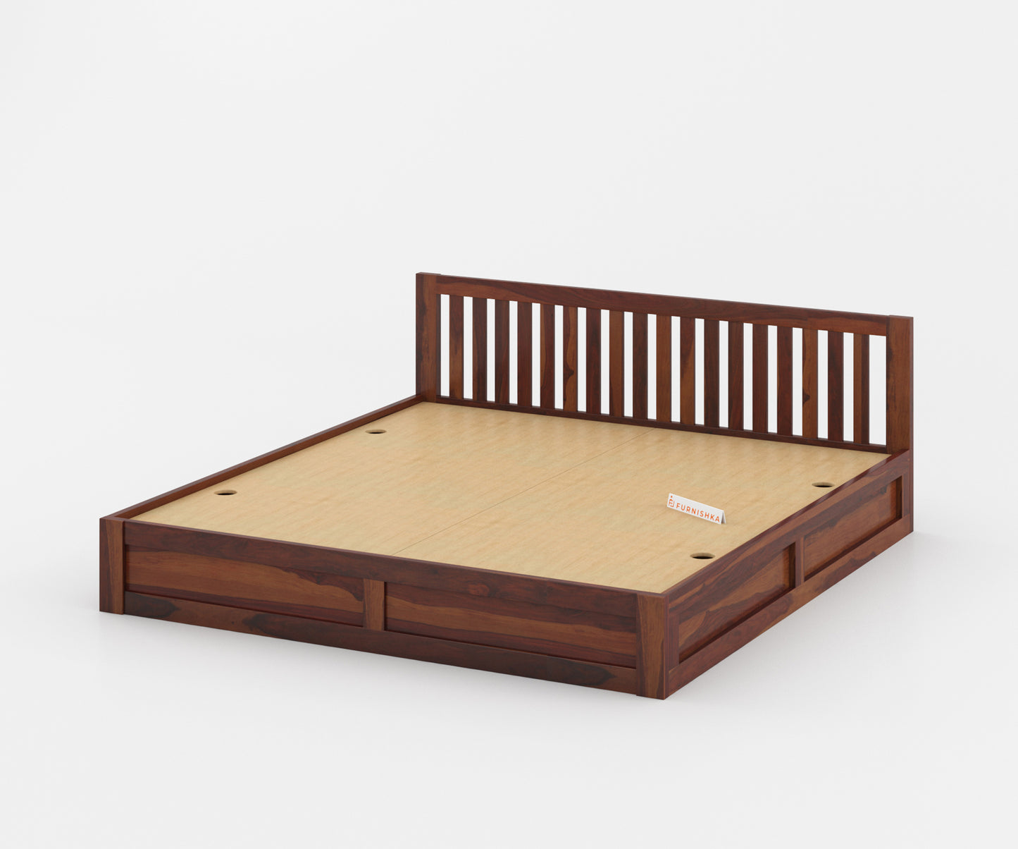 Arya Solid Wood King Bed with Box Storage