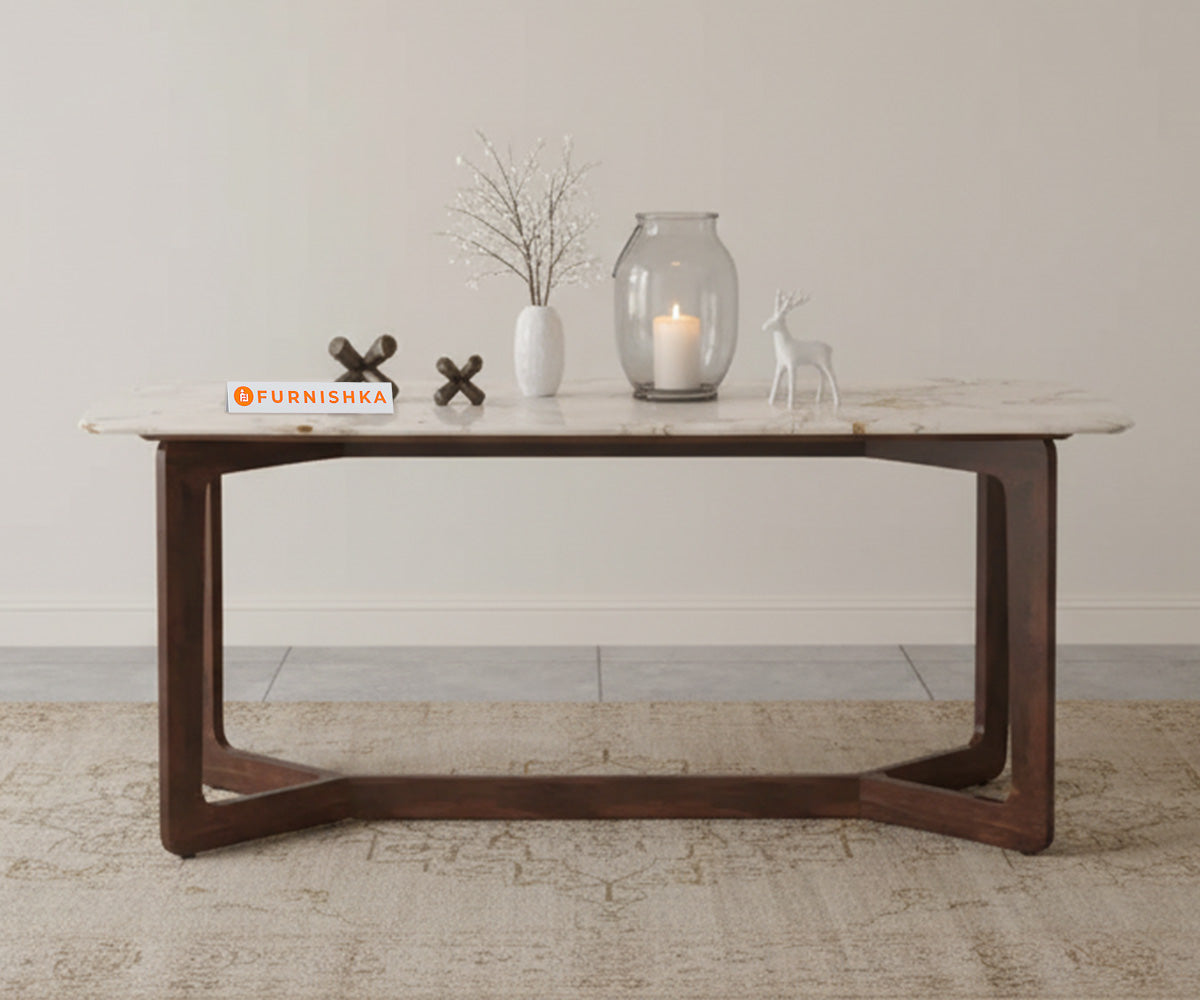 Vetra 4 Seater Dining Sets with Rosalia Gold Engineered Marble Top