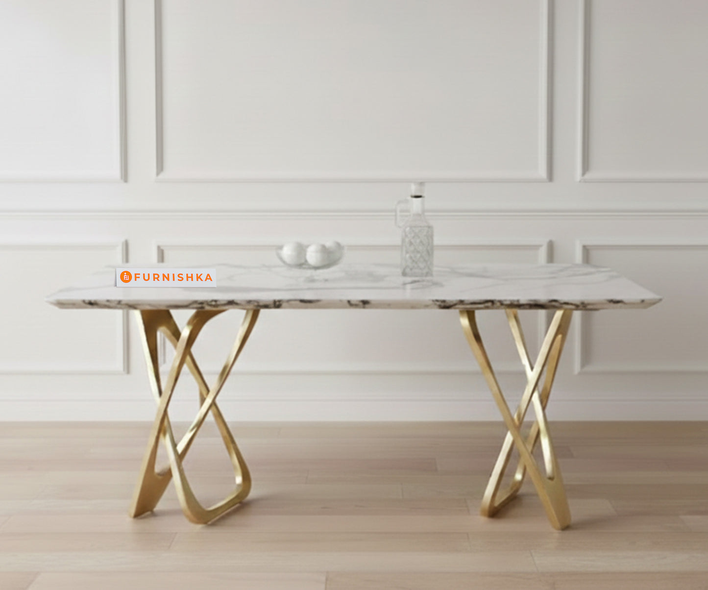 Dolce 4 Seater Dining Sets with White Engineered Marble Top