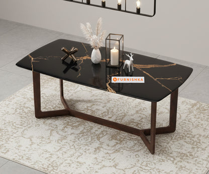 Vetra 4 Seater Dining Sets with Black Engineered Marble Top