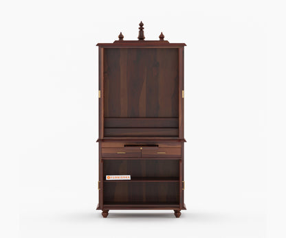 Shakti Sheesham wood Home Temple (Brown Finish)