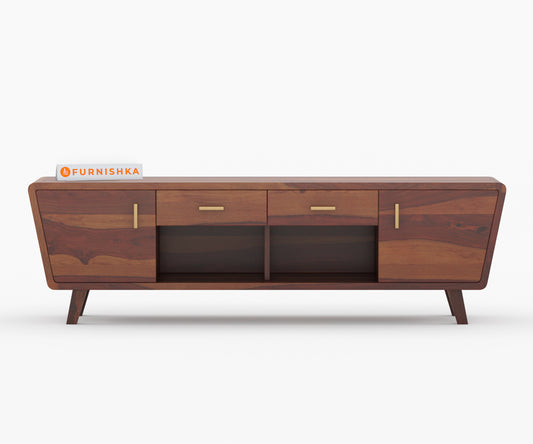 Devon Sheesham Wood Tv Cabinets with Drawers and Storage