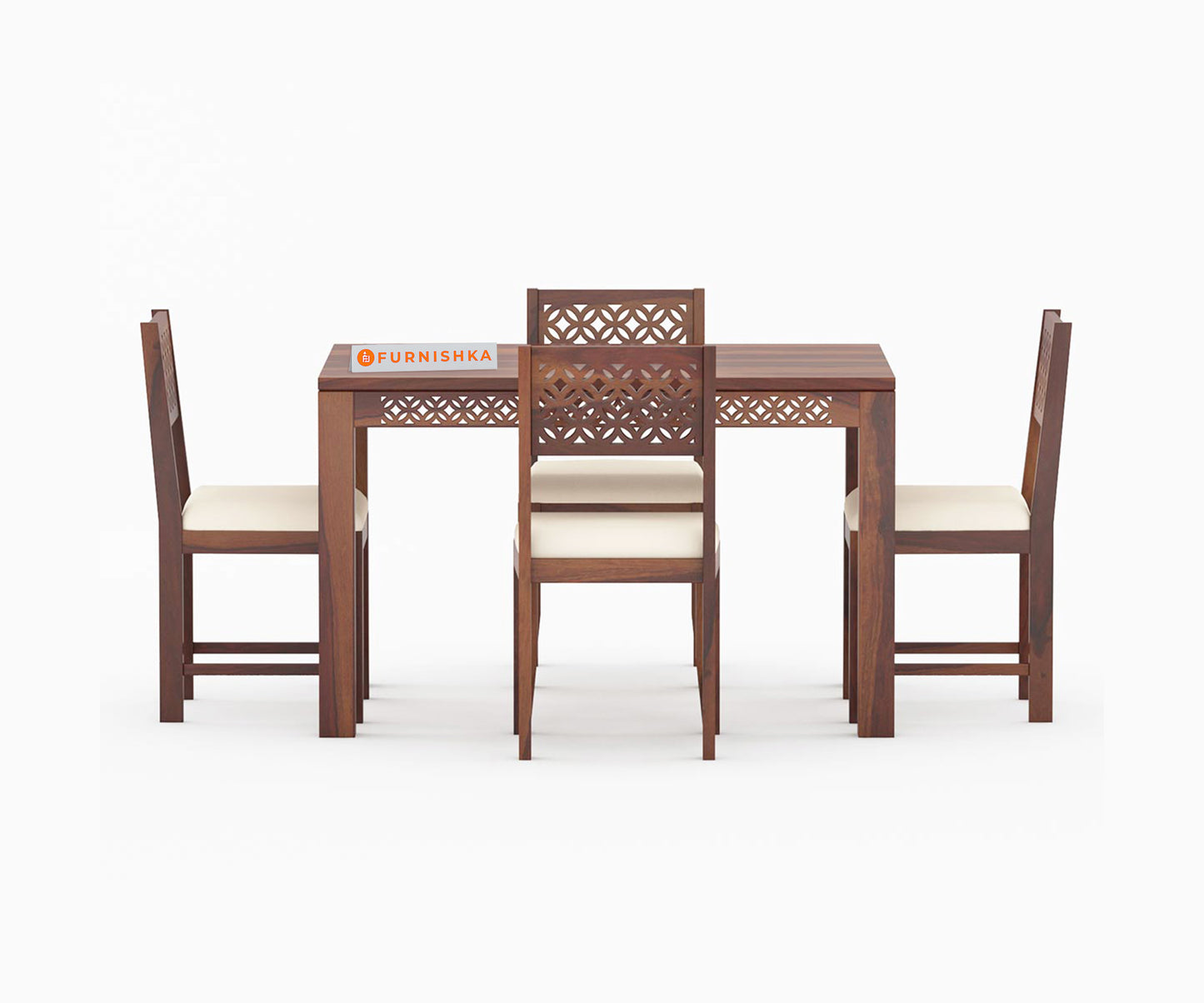 Pearl 4 Seater Dining Set With Cushion Chairs
