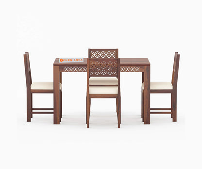 Pearl 4 Seater Dining Set With Cushion Chairs