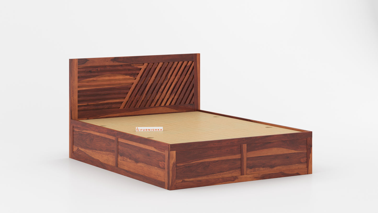 Stella Box Bed in Sheesham - Queen Size