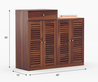 Foster Sheesham Wood Shoe Rack