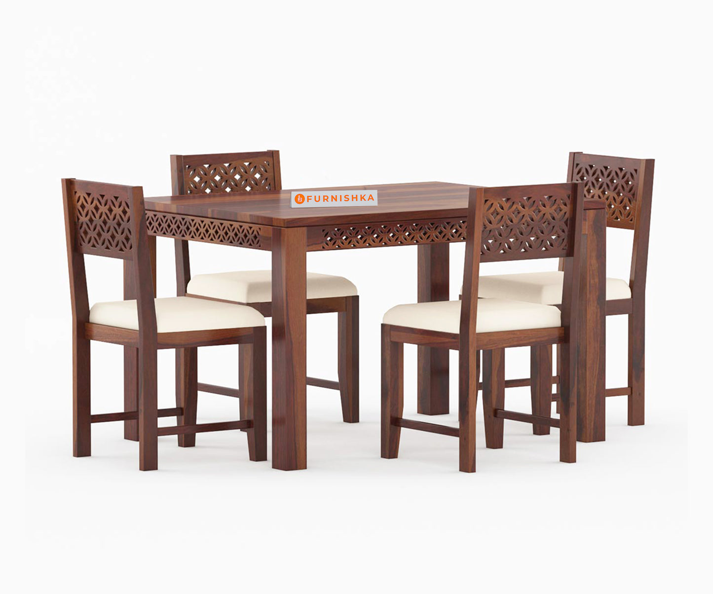 Pearl 4 Seater Dining Set With Cushion Chairs