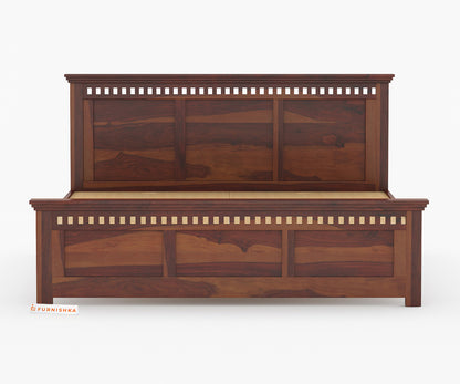 Adi Sheesham Wood Bed with Non Storage - King Size - Furnishka 
