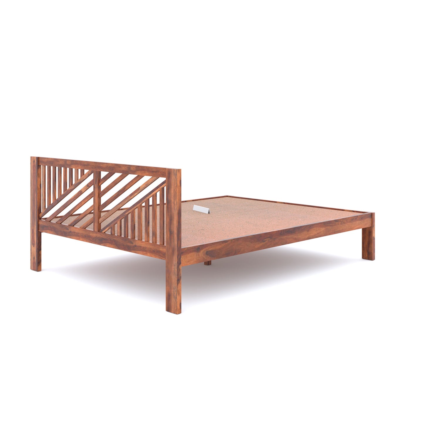 Oriel Bed in Sheesham wood - Non Storage - King - Furnishka 