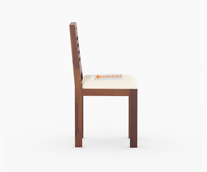 Daria Sheesham Wood 4 Seater Dining Sets With Cushion Top Chairs