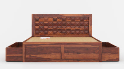 Nova Drawer Bed in Sheesham - Queen Size