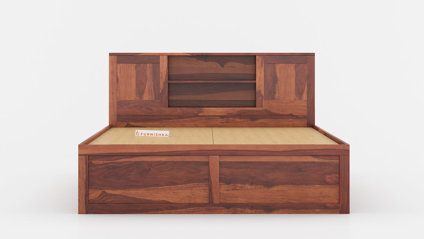 Marida Drawer Bed in Sheesham - Queen Size
