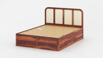 Amara Box Bed in Sheesham - Queen Size