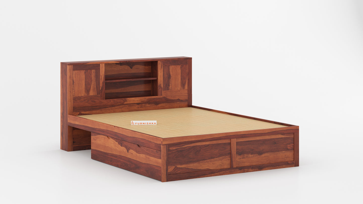 Marida Drawer Bed in Sheesham - King Size