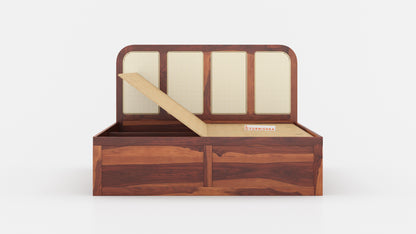 Amara Box Bed in Sheesham - Queen Size