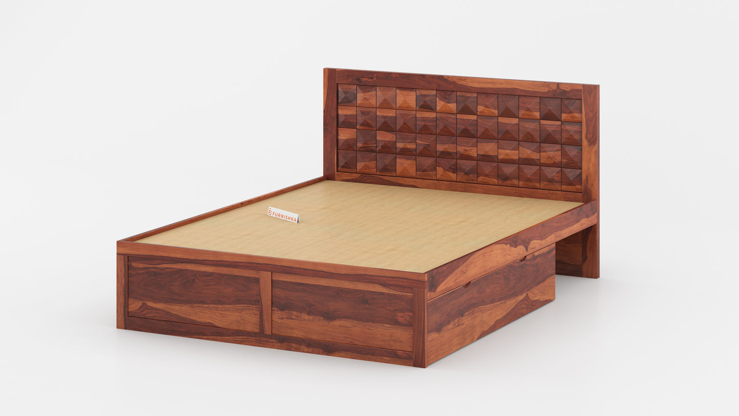 Nova Drawer Bed in Sheesham - Queen Size