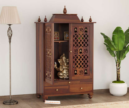 Om Sheesham Wood Home Temple - Furnishka 