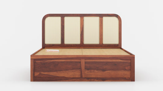 Amara Drawer Bed in Sheesham - Queen Size