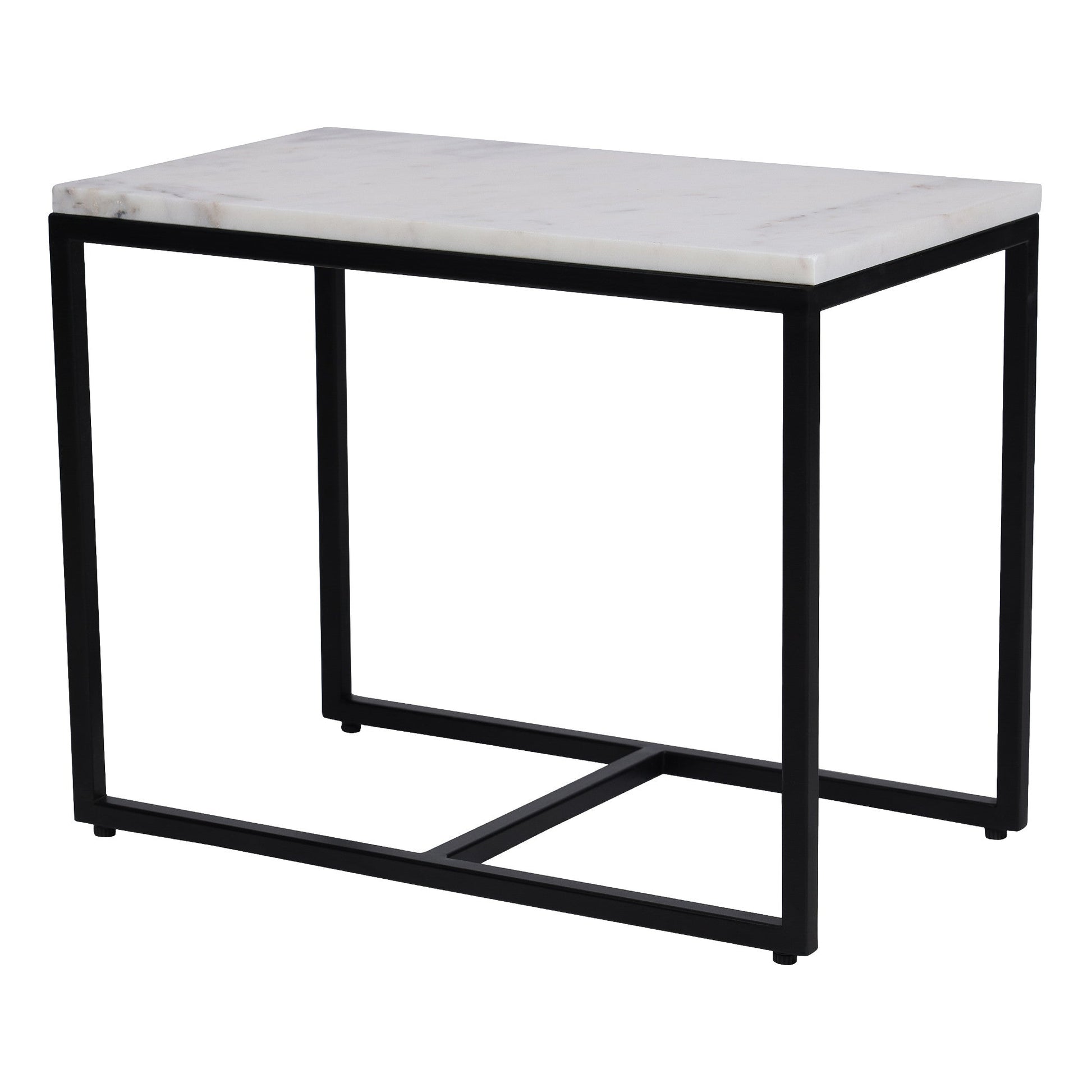 Arina Marble Nesting Coffee Table in Black Finish - Furnishka 