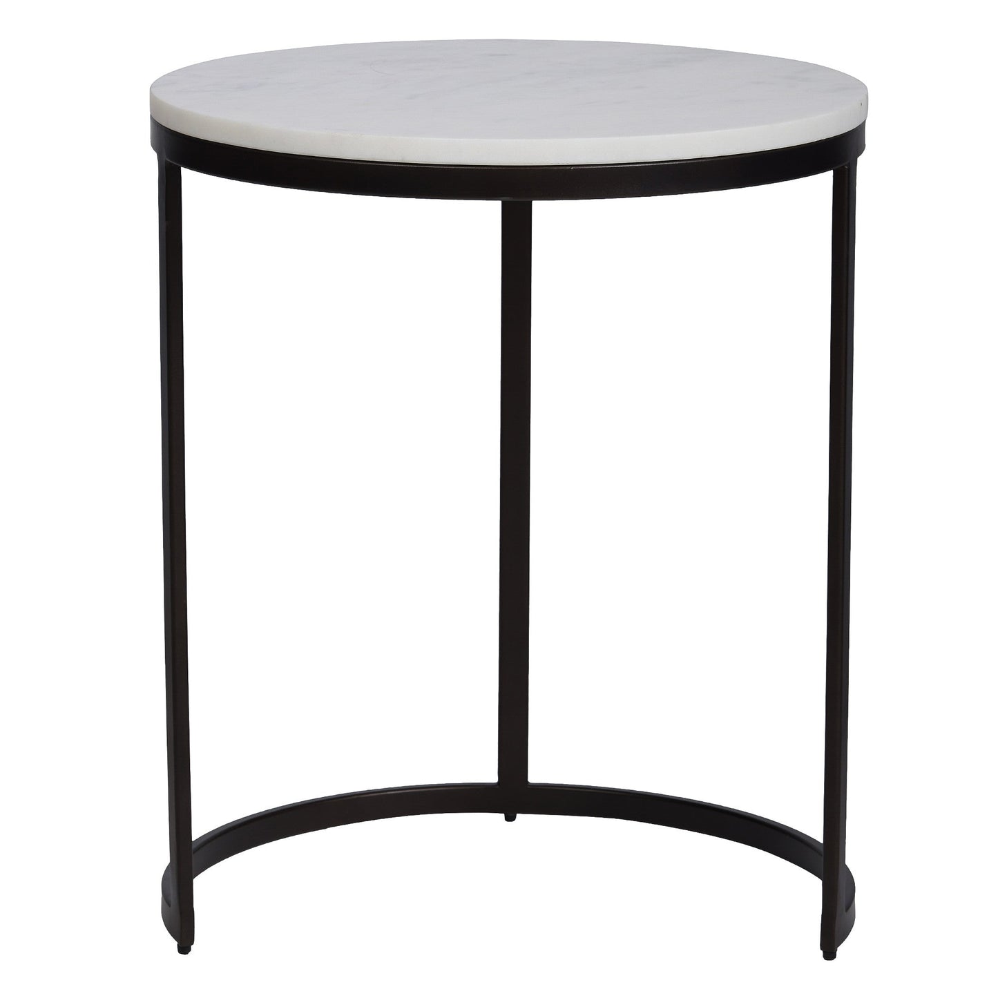 EthnoGlow Sagra Nesting Marble Side Table Set of 3 in Black Finish - Furnishka 