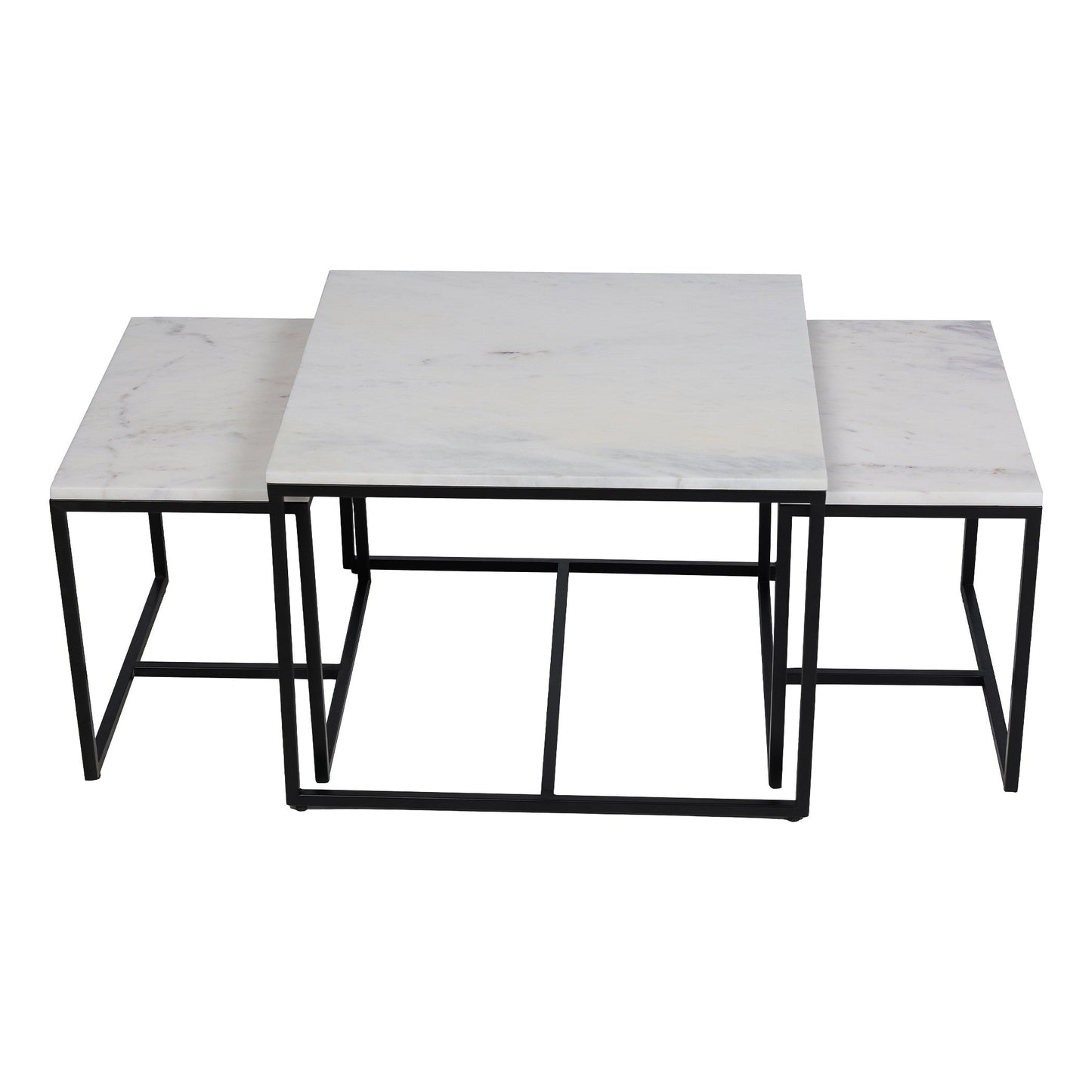 Arina Marble Nesting Coffee Table in Dark Bronze Finish - Furnishka 