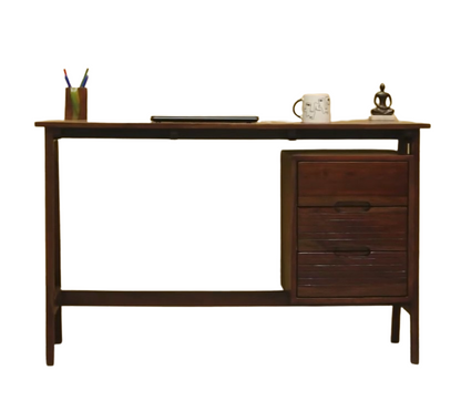 Leera Sheesham Study Table With 2 Drawers - Furnishka 