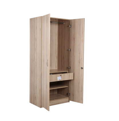 Ataria 2 Door Wardrobe - Oak Finish - Furnishka 