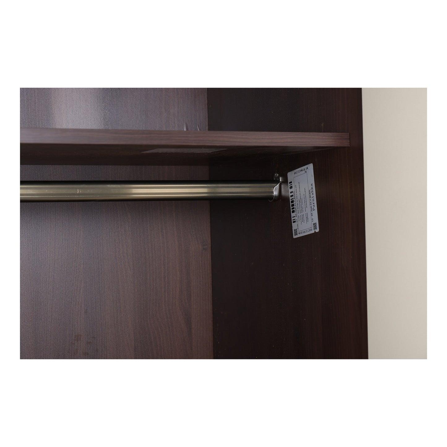 Yashto 2 Door Wardrobe - Cream & Walnut Finish - Furnishka 