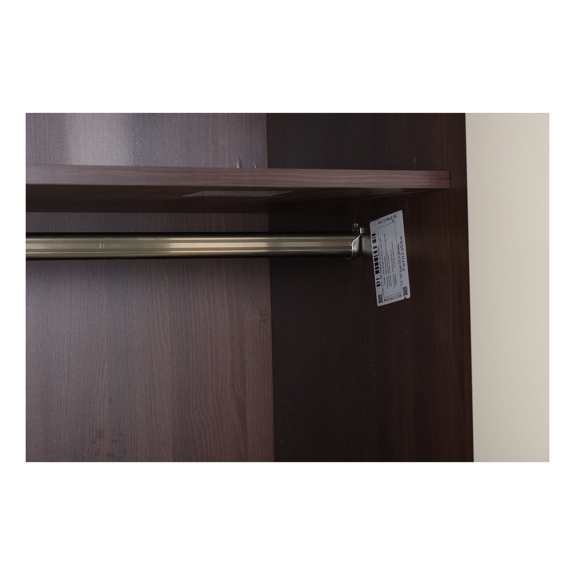 Yashto 2 Door Wardrobe - Cream & Walnut Finish - Furnishka 