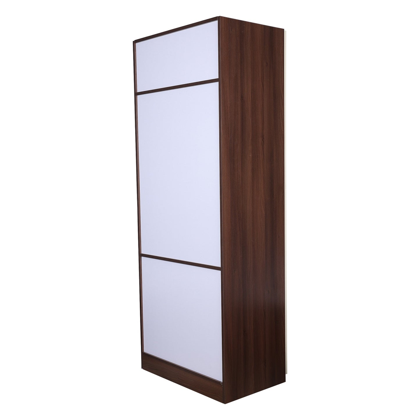 Yashto 2 Door Wardrobe - Cream & Walnut Finish - Furnishka 