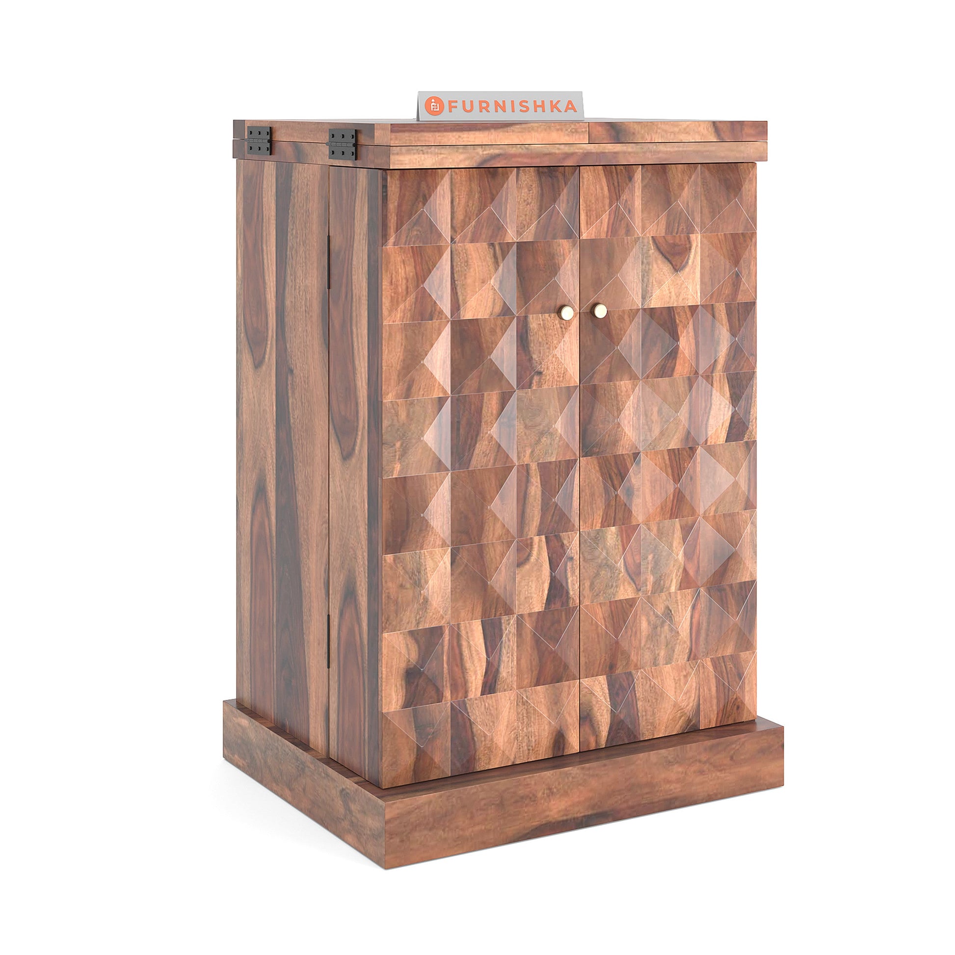 Lima Sheesham Bar Cabinet - Furnishka 