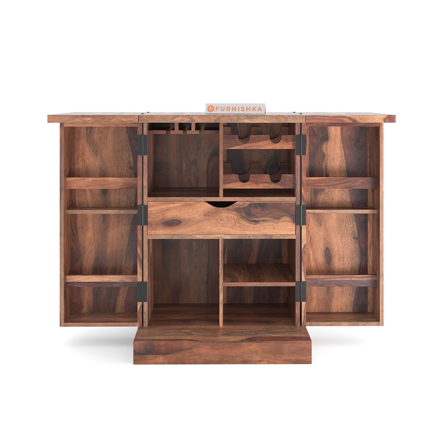 Lima Sheesham Bar Cabinet - Furnishka 