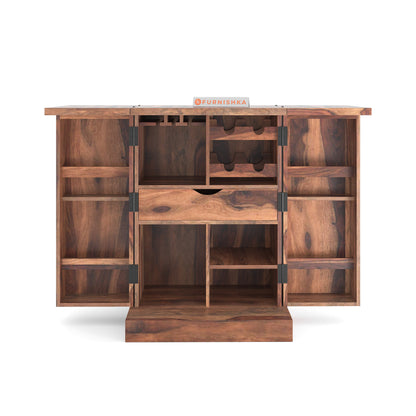 Lima Sheesham Bar Cabinet - Furnishka 